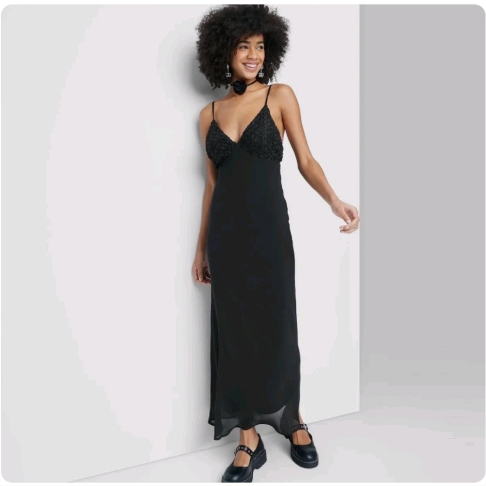 NWT Sleeveless Rosette Cup Maxi Dress - Wild Fable, Size Large